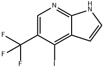4-ヨード-5-(トリフルオロメチル)-1H-ピロロ[2,3-B]ピリジン 化学構造式