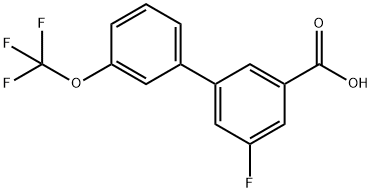 5-Fluoro-3-(3-trifluoromethoxyphenyl)benzoic acid Struktur