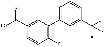 4-Fluoro-3-(3-trifluoromethylphenyl)benzoic acid Structure