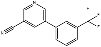 5-(3-(trifluoromethyl)phenyl)pyridine-3-carbonitrile Structure