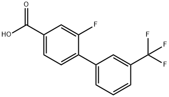 3-Fluoro-4-(3-trifluoromethylphenyl)benzoic acid Struktur