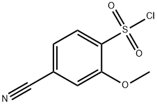 4-氰基-2-甲氧基苯磺酰氯, 1261791-90-5, 结构式