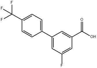 5-フルオロ-4'-(トリフルオロメチル)-[1,1'-ビフェニル]-3-カルボン酸 化学構造式