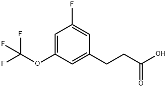 3-[3-Fluoro-5-(trifluoromethoxy)phenyl]propionicacid Struktur