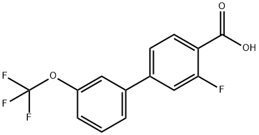 2-Fluoro-4-(3-trifluoromethoxyphenyl)benzoic acid Structure