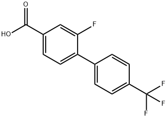 3-Fluoro-4-(4-trifluoromethylphenyl)benzoic acid Structure