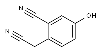 Benzeneacetonitrile, 2-cyano-4-hydroxy- Struktur