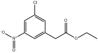 Benzeneacetic acid, 3-chloro-5-nitro-, ethyl ester Structure