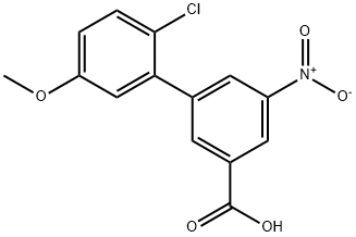 3-(2-氯-5-甲氧基苯基)-5-硝基苯甲酸,1261892-79-8,结构式