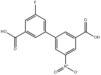 3-(3-羧基-5-氟苯基)-5-硝基苯甲酸, 1261898-31-0, 结构式