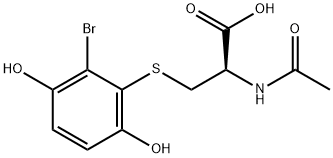 2-bromo-3-(N-acetylcystein-S-yl)hydroquinone 化学構造式