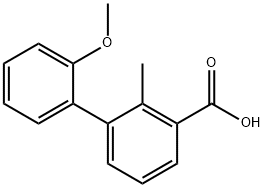 2'-メトキシ-2-メチル-[1,1'-ビフェニル]-3-カルボン酸 化学構造式