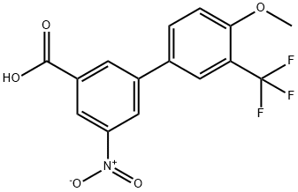 3-(4-Methoxy-3-trifluoroMethylphenyl)-5-nitrobenzoic acid Struktur