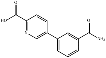 5-(3-カルバモイルフェニル)ピコリン酸 化学構造式
