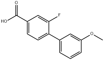 3-Fluoro-4-(3-methoxyphenyl)benzoic acid, 1261924-36-0, 结构式