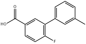 4-Fluoro-3-(3-methylphenyl)benzoic acid Struktur
