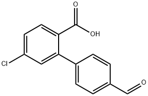 4-氯-2-(4-甲酰基苯基)苯甲酸,1261929-46-7,结构式