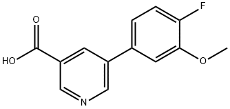 5-(4-氟-3-甲氧基苯基)烟酸,1261934-09-1,结构式