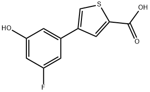 5-(2-Carboxythiophene-4-yl)-3-fluorophenol, 1261936-09-7, 结构式