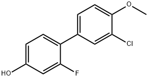 4-(3-氯-4-甲氧基苯基)-3-氟苯酚 结构式