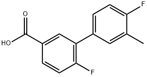4-Fluoro-3-(4-fluoro-3-methylphenyl)benzoic acid Structure