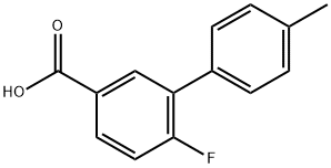 4-Fluoro-3-(4-methylphenyl)benzoic acid Struktur
