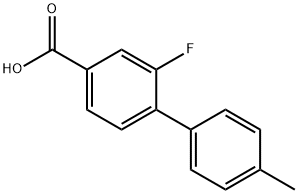 3-Fluoro-4-(4-methylphenyl)benzoic acid Struktur