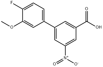4'-Fluoro-3'-Methoxy-5-nitro-[1,1'-biphenyl]-3-carboxylic acid Struktur