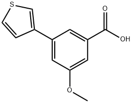 5-Methoxy-3-(thiophen-3-yl)benzoic acid Struktur