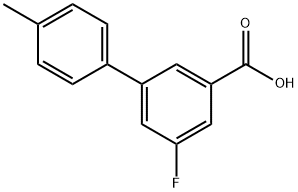 5-フルオロ-4'-メチル-[1,1'-ビフェニル]-3-カルボン酸 化学構造式