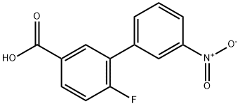 4-Fluoro-3-(3-nitrophenyl)benzoic acid Structure