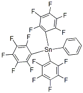 Stannane, tris(pentafluorophenyl)phenyl- Structure