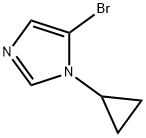 5-ブロモ-1-シクロプロピル-1H-イミダゾール 化学構造式