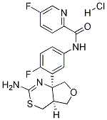 N-[3-[(4aS,7aS)-2-Amino-5,7-dihydro-4H-furo[3,4-d][1,3]thiazin-7a(4aH)-yl]-4-fluorophenyl]-5-fluoro-2-pyridinecarboxamide hydrochloride Structure