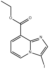 IMidazo[1,2-a]pyridine-8-carboxylic acid, 3-iodo-, ethyl ester Struktur