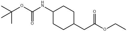 2-[4-(BOC-氨基)环己基]乙酸乙酯,1262411-00-6,结构式