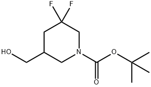 3,3-Difluoro-5-hydroxymethyl-piperidine-1-carboxylic acid tert-butyl ester Structure