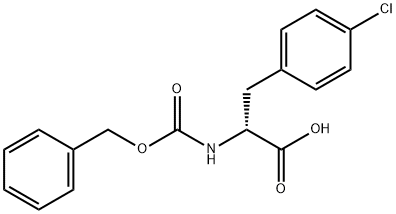 N-Benzyloxycarbonyl-3-(4-chlorophenyl)-D-alanine Struktur