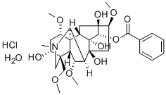 苯甲酰中乌头胺盐酸盐, 126266-38-4, 结构式