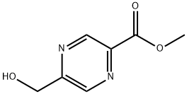 5-(ヒドロキシメチル)ピラジン-2-カルボン酸メチル 化学構造式