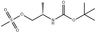 (S)-メタンスルホン酸2-BOC-アミノプロピルエステル 化学構造式
