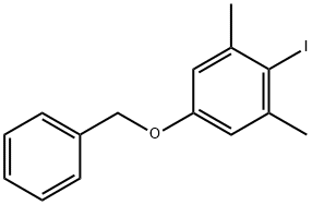 2-iodo-1,3-dimethyl-5-(phenylmethoxy)- Benzene Struktur