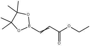 4,4,5,5-テトラメチル-1,3,2-ジオキサボロラン-2-アクリル酸エチル 化学構造式