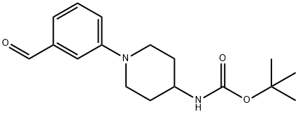 tert-butyl N-[1-(3-forMylphenyl)piperidin-4-
yl]carbaMate Struktur