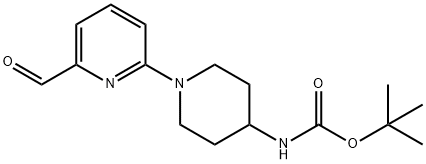 tert-butyl 1-(6-forMylpyridin-2-yl)piperidin-4-ylcarbaMate Struktur