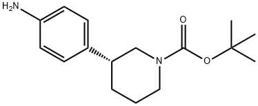 (3R)-3-(4-氨基苯基)-1-哌啶甲酸叔丁酯, 1263284-59-8, 结构式