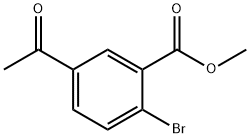 5-Acetyl-2-bromo-benzoic acid methyl ester, 1263286-07-2, 结构式