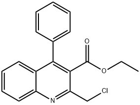 ETHYL 2-(CHLOROMETHYL)-4-PHENYLQUINOLINE-3-CARBOXYLATE HYDROCHLORIDE Structure