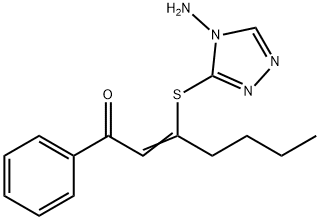 2-Hepten-1-one, 3-((4-amino-4H-1,2,4-triazol-3-yl)thio)-1-phenyl- Structure