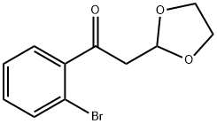 1-(2-Bromo-phenyl)-2-(1,3-dioxolan-2-yl)-ethanone Struktur